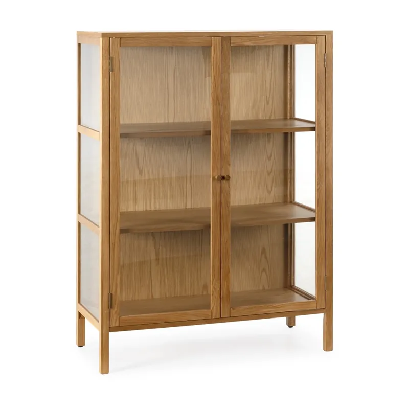 Vitina CECI 2 puertas roble cristal 90 cm - Aparadores