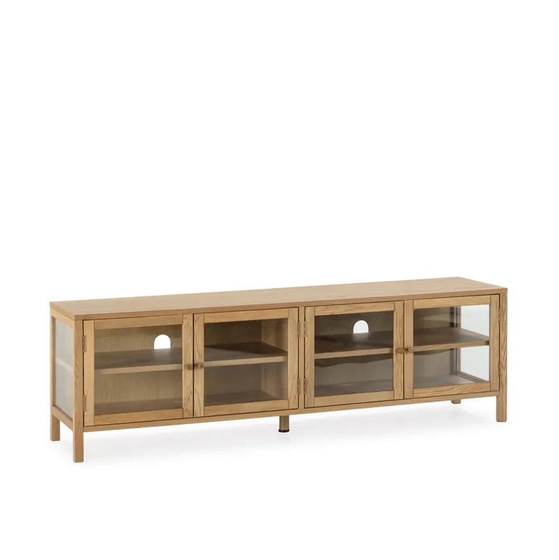 Mueble TV CECI 4 puertas roble cristal 160 cm