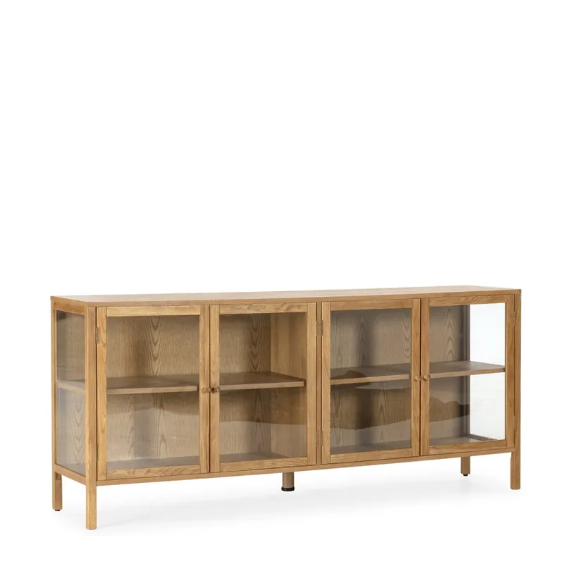 Aparador CECI 4 puertas roble cristal 180 cm - Aparadores