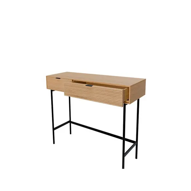 Consola recibidor tulsa dos cajones roble 100 cm - Consolas