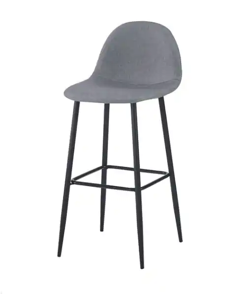 Pack 2 taburetes James gris acero altura asiento 76cm - Taburetes y puff