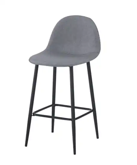 Pack 2 taburetes James gris acero altura asiento 65cm - Taburetes y puff