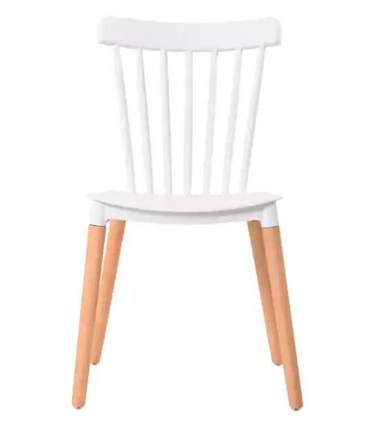 Pack 4 sillas Alna blancas patas madera