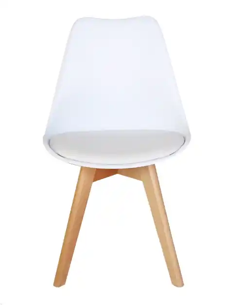 Pack 4 sillas Nordic blancas patas madera