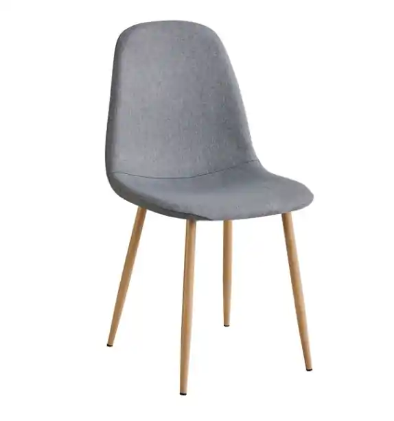Pack de 4 sillas James gris acero aserradas 54.5x45x88cm
