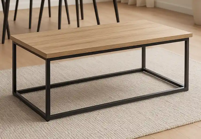 Mesa centro Atlanta negra 100x50x40cm - Mesas de centro y auxiliares