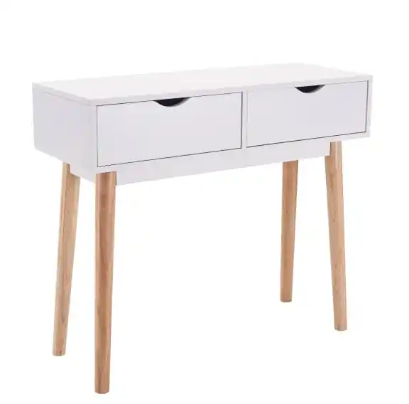 Recibidor Fiano blanco 2 cajones 90x35x78cm - Consolas