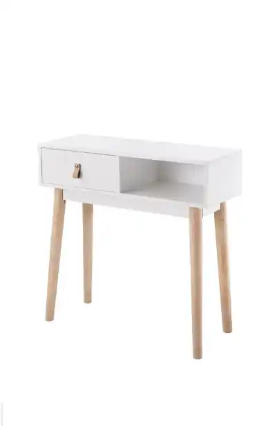 Recibidor Anzio 1 cajón blanco 80x30x60cm - Consolas