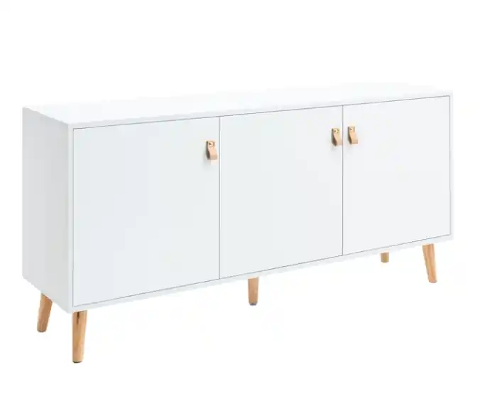 Aparador Anzio 3 puertas blanco 140x35x68cm - Aparadores