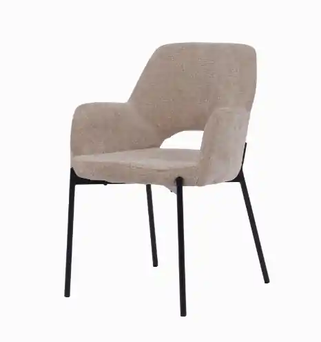 Silla Sora metal negro tela topo - Sillas