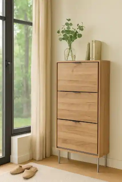 Zapatero Sforza natural 63×23.5×110 cm - Zapateros