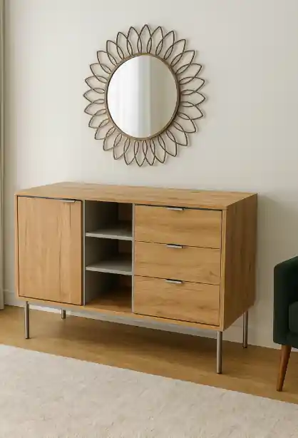 Aparador Sforza roble natural 120×39.5x75cm - Aparadores