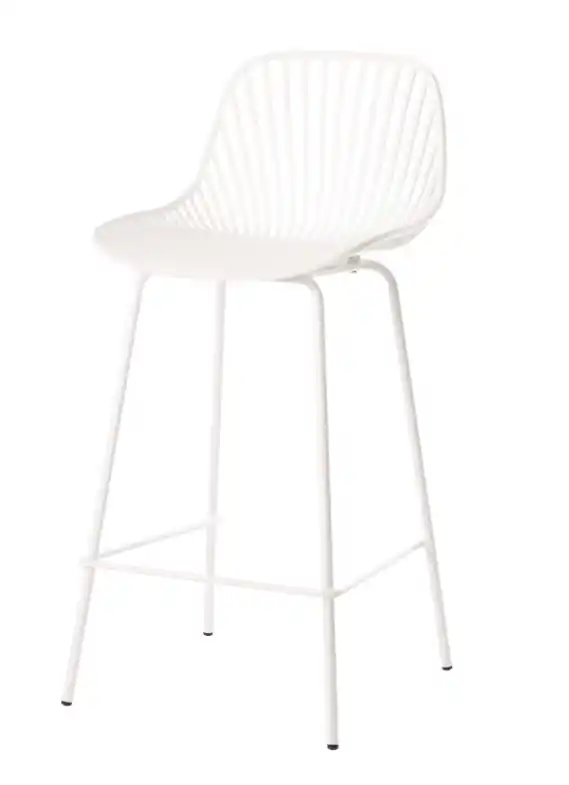 Taburete Peyton polipropileno blanco 65,5 cm - Taburetes hosteleria