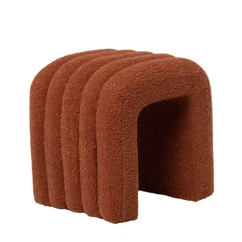 Puf EDY borreguito terracota - Puffs