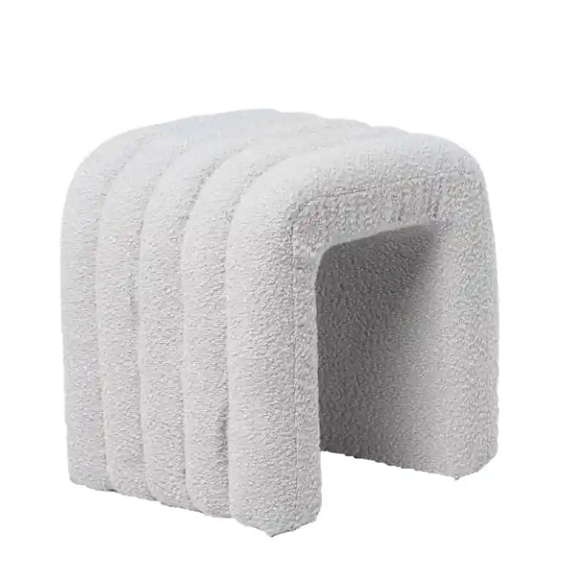 Puf EDY borreguito gris - Puffs
