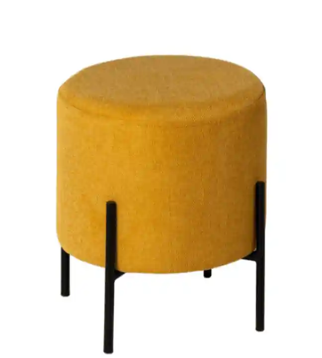 Puff Herman tapizado mostaza con patas - Puffs