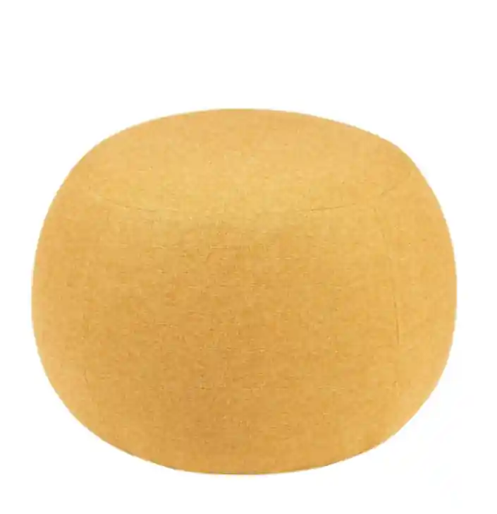 Puff Jason tapizado mostaza - Puffs