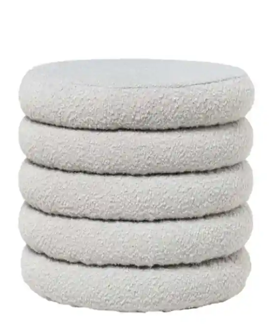 Puff Harry tapizado gris 40cm - Puffs