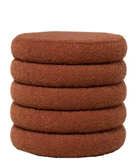 Puff Harry tapizado terracota 40cm - Puffs