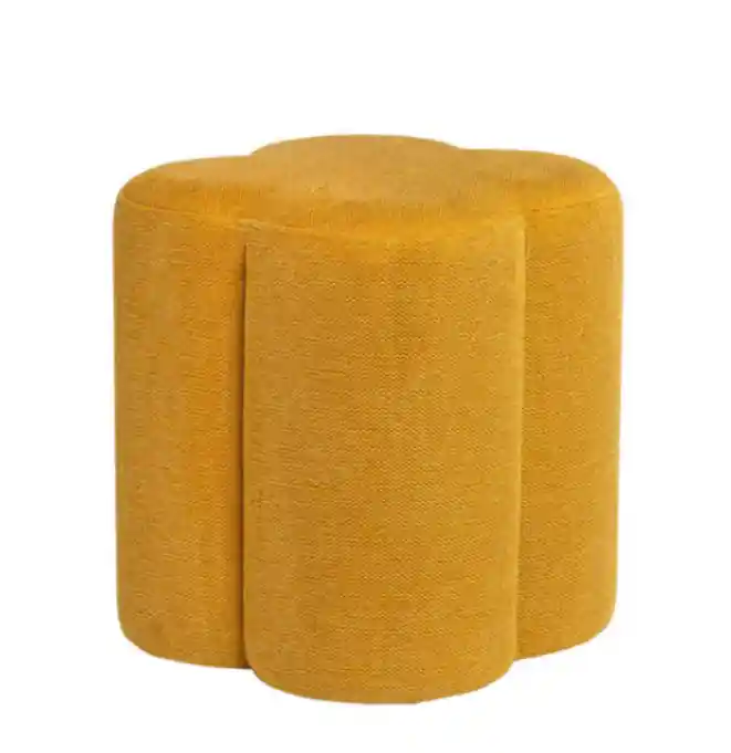 Puff Artur tapizado mostaza 36cm - Puffs