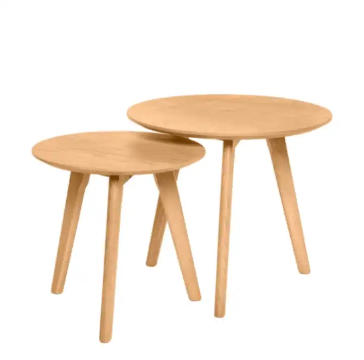 Set mesas centro Klaus roble 50x45cm-40x40cm