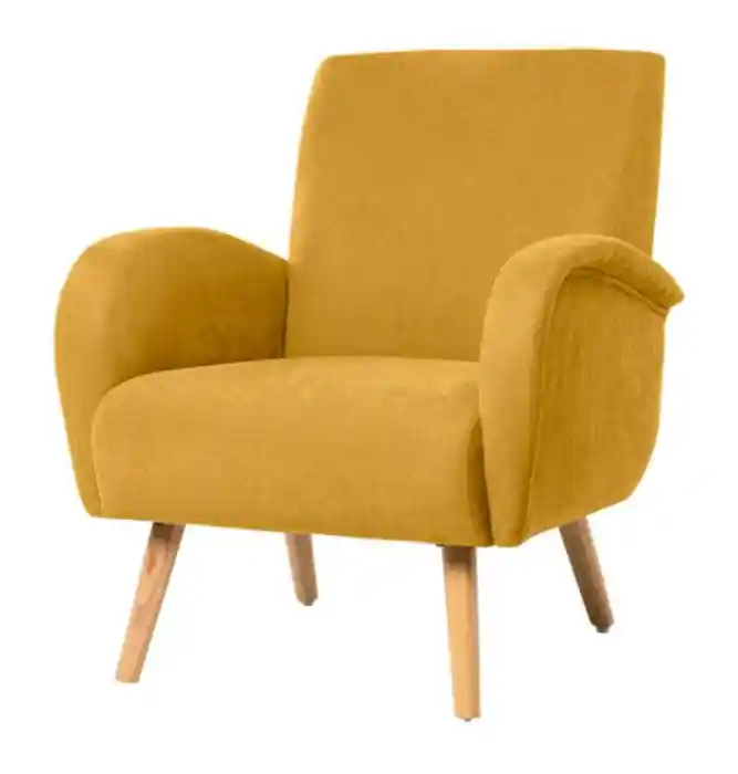 Butaca Ferrara mostaza 73x78cm - Sillones butacas divanes