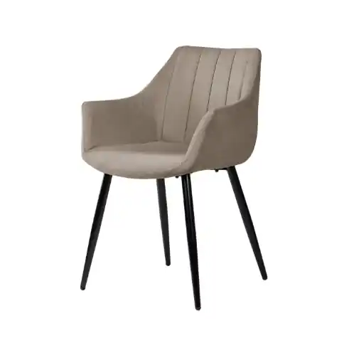 Silla con brazos Fiona color taupe - Sillas