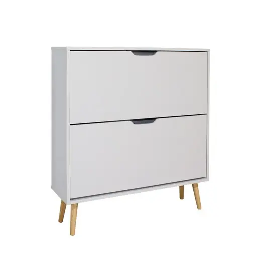 Zapatero Carla 2 departamentos blanco 80×22,5×91,5cm - Zapateros