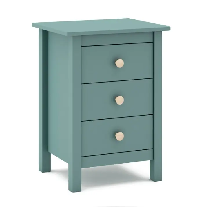 Mesita de noche Max madera de pino verde 35x65cm - Mesitas de noche