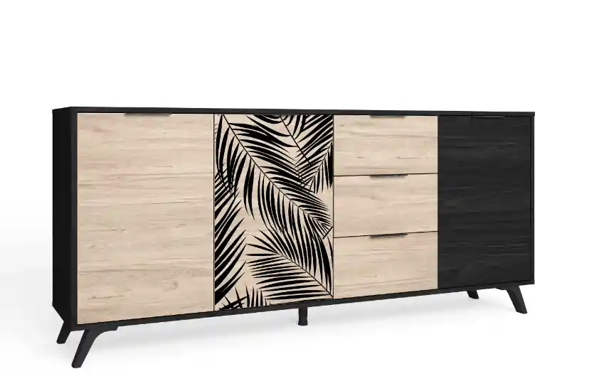 Aparador Palmera en madera claro 180x40cm - Aparadores