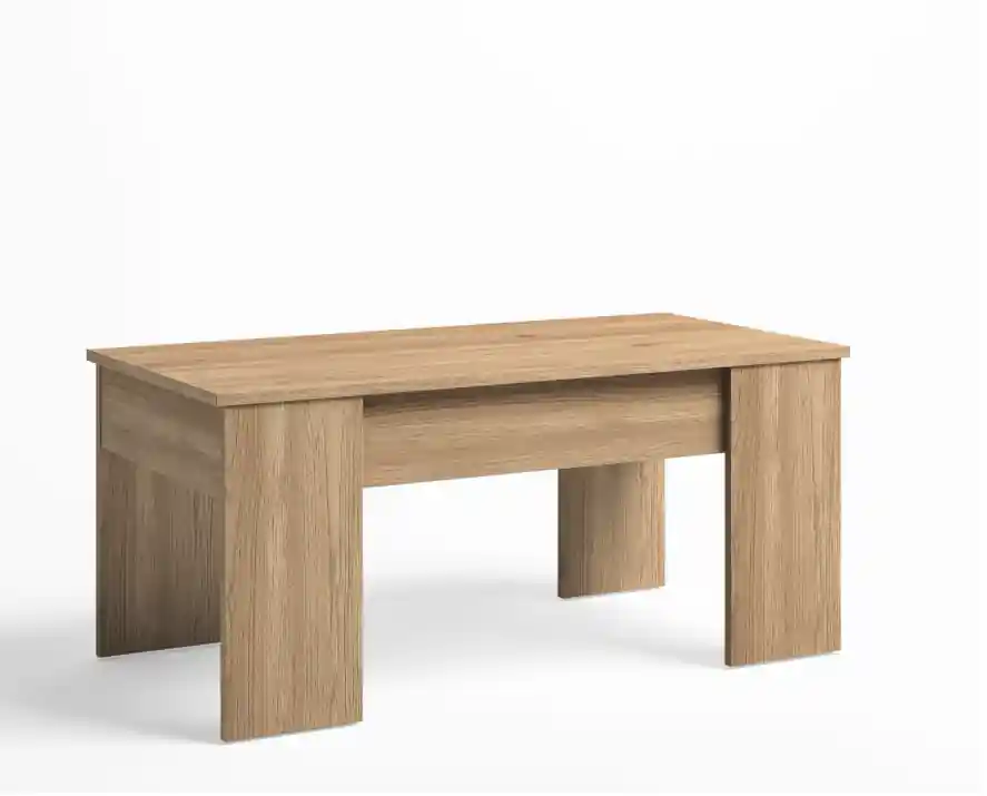 Mesa de centro elevable Natura natural 100×50 cm - Mesas de centro y auxiliares