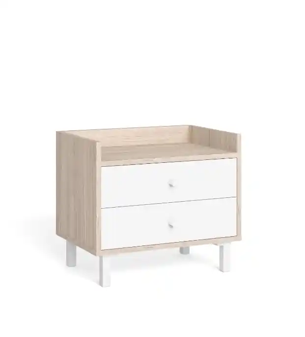Mesita de noche Malta sahara blanco 53cm - Mesitas de noche