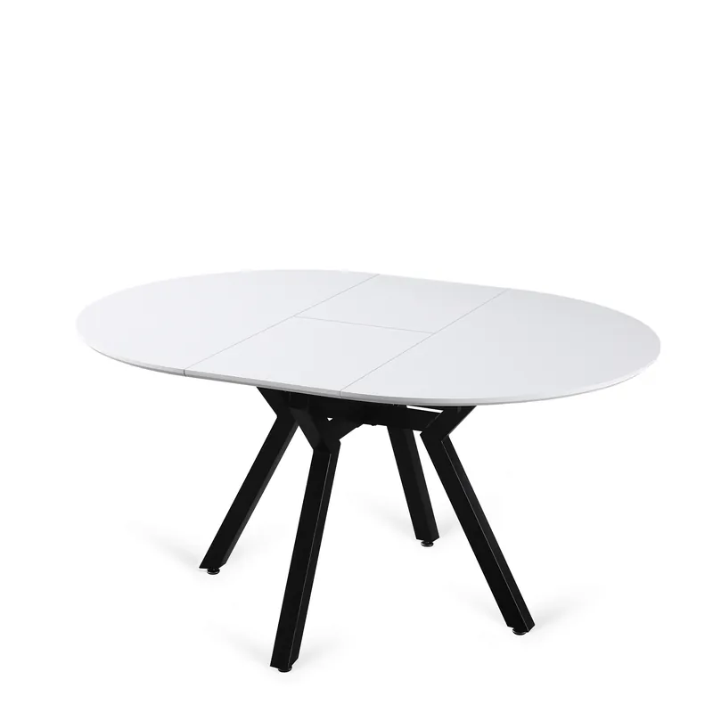 Mesa comedor redonda extensible mod. Cannes blanco 110/150x75cm - Mesas de comedor