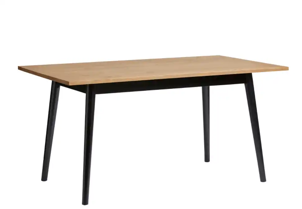 Mesa de comedor Lucie madera de pino cera negro 150 cm - Mesas de comedor