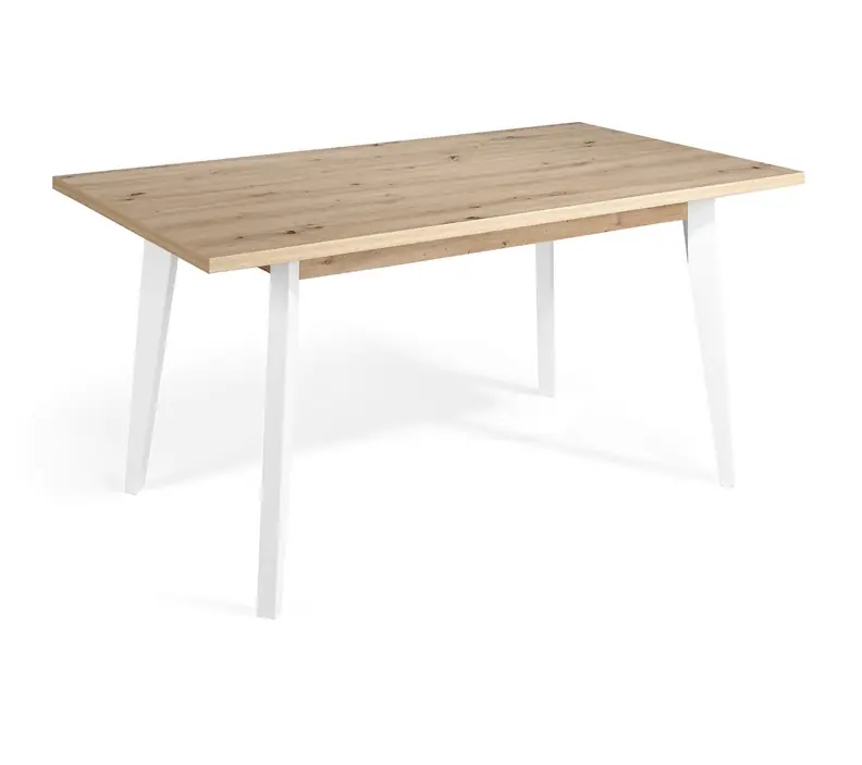Mesa comedor roble patas blanco Moritz 160×90 - Mesas de comedor