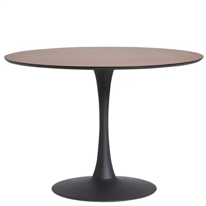 Mesa redonda Oda negro nogal 110 cm - Mesas de comedor