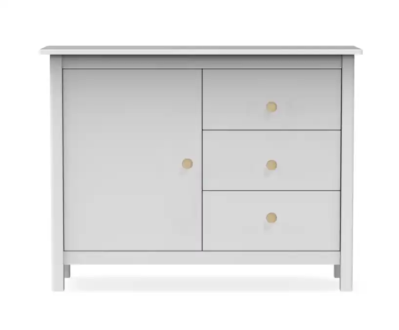 Comoda Max madera de pino blanco 90 cm - Comodas Sinfonier