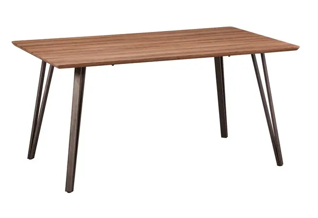 Mesa de comedor candi roble envejecido pies metal 160×90 - Mesas de comedor