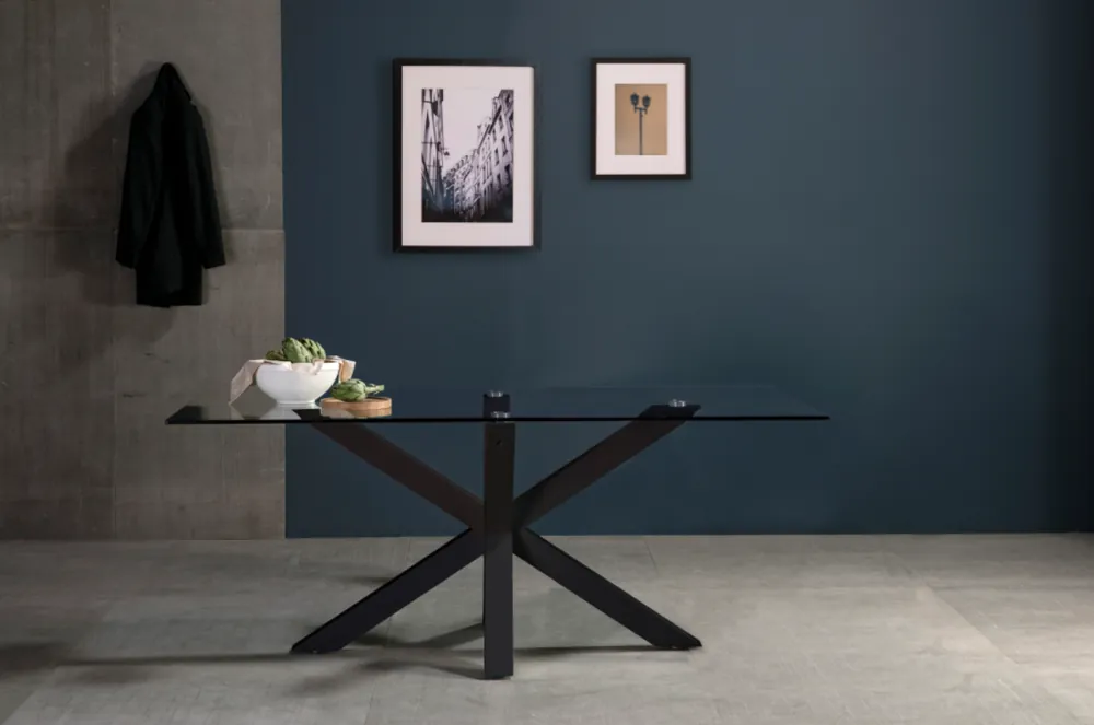 Mesa de comedor Paula negro 180×100 - Mesas de comedor
