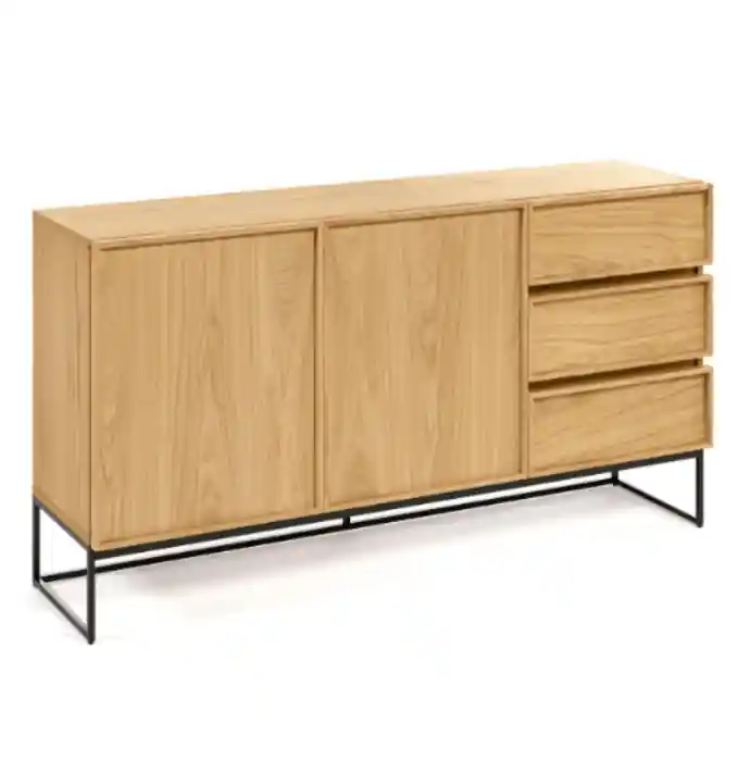 Aparador 3 cajones y 2 puerta Tanzania roble 160x42cm - Aparadores