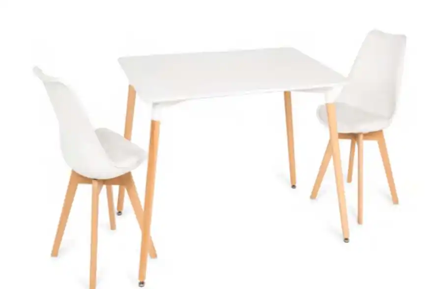 Mesa rectangular mod. Caster blanca 120×80 - Mesas