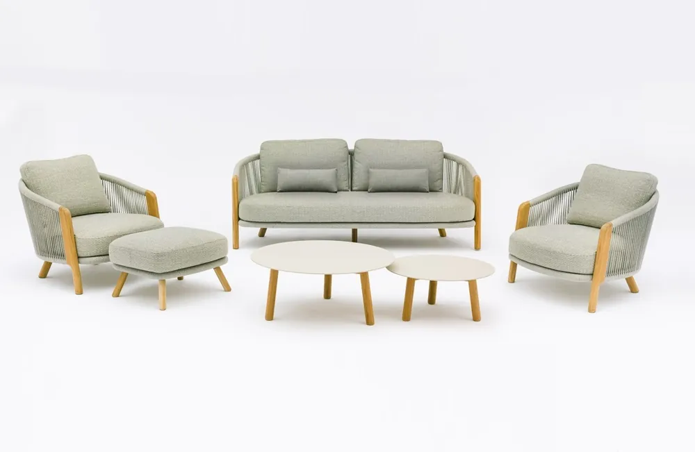 Set haven sofas sunproof cuerda madera teka - Sofas terraza
