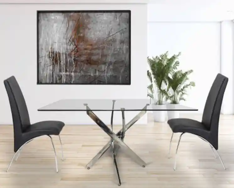 Mesa comedor mod. Nely cromado 140x90x75cm - Mesas de comedor