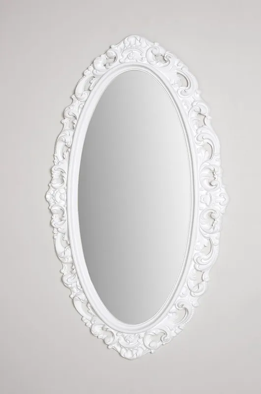 Espejo barroco ovalado blanco 130×72 cm - Espejos