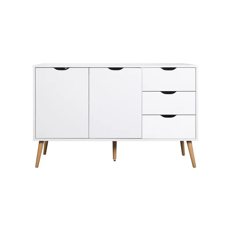Aparador Carla blanco 3 cajones y 2 puertas 120x39x75cm - Aparadores