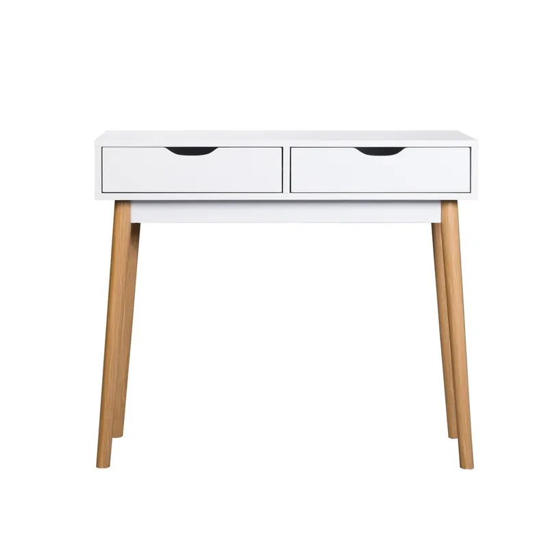 Consola Carla blanca 2 cajones 78x35x90cm - Consolas