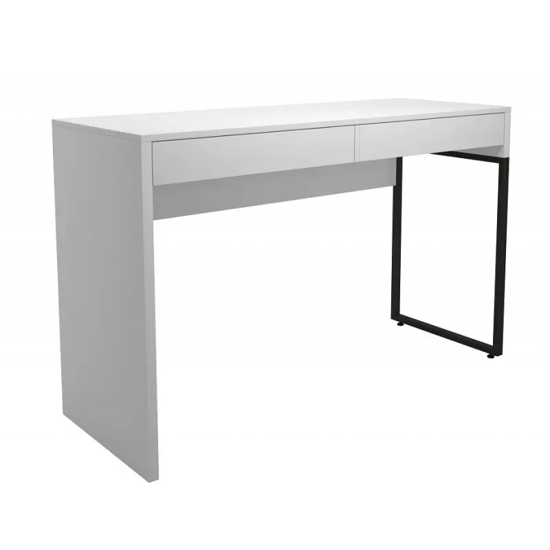Mesa multiusos Romy blanco y metal negro 120x45x77,5cm - Escritorios