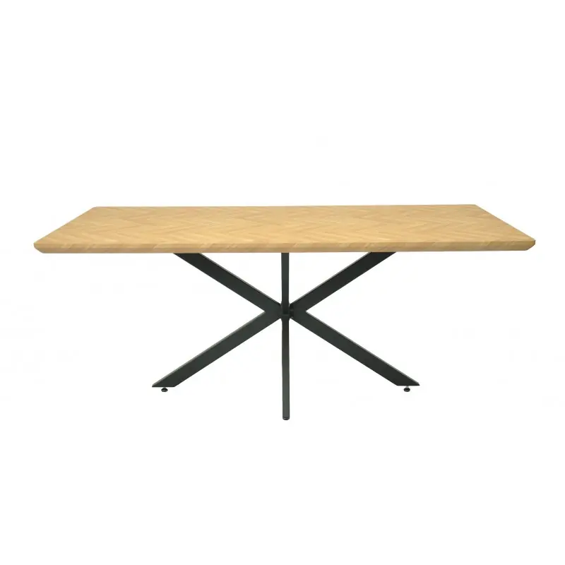 Mesa de comedor Eva espiga natural 180×90 cm - Mesas de comedor