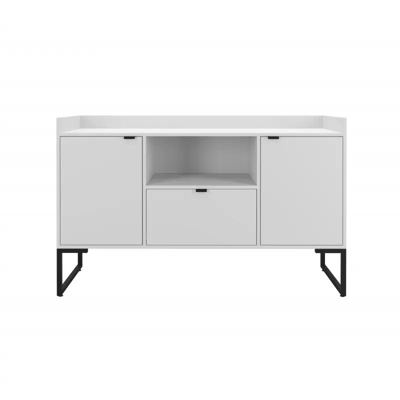 Aparador buffet Anika blanco y metal negro 135cm - Aparadores