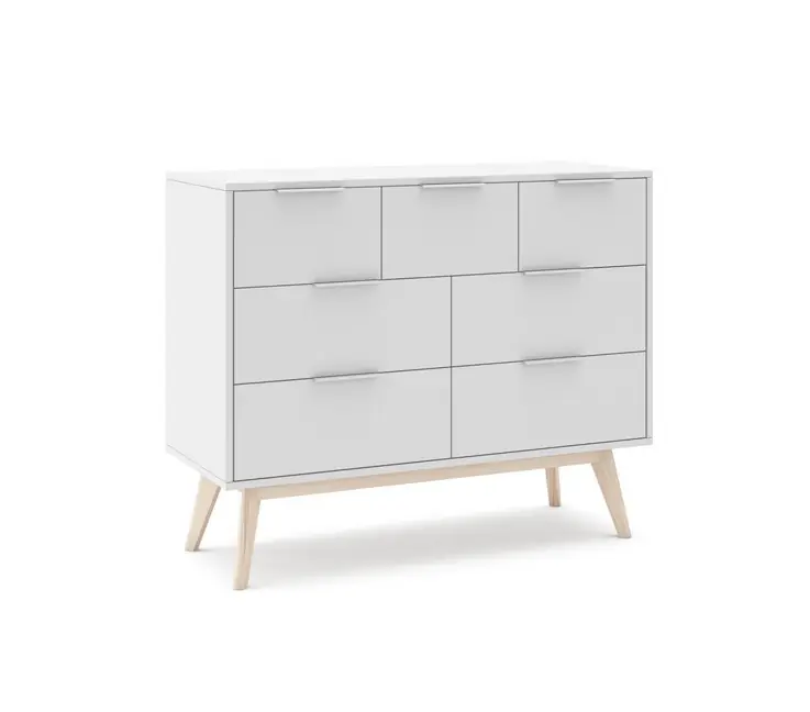 Comoda Campus madera de pino blanco 120x83cm - Comodas Sinfonier